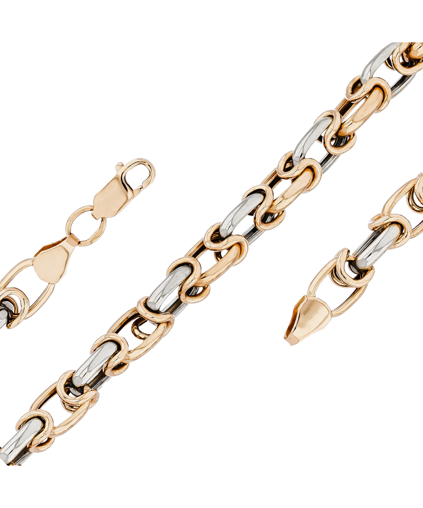 Gold chain "Byzantine" 6.7mm