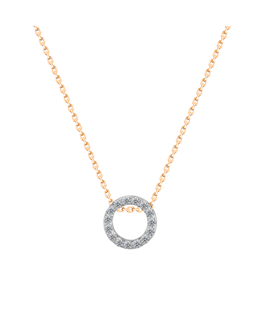 Gold chain with diamond pendant