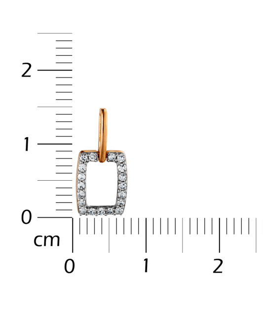 Gold pendant with diamonds