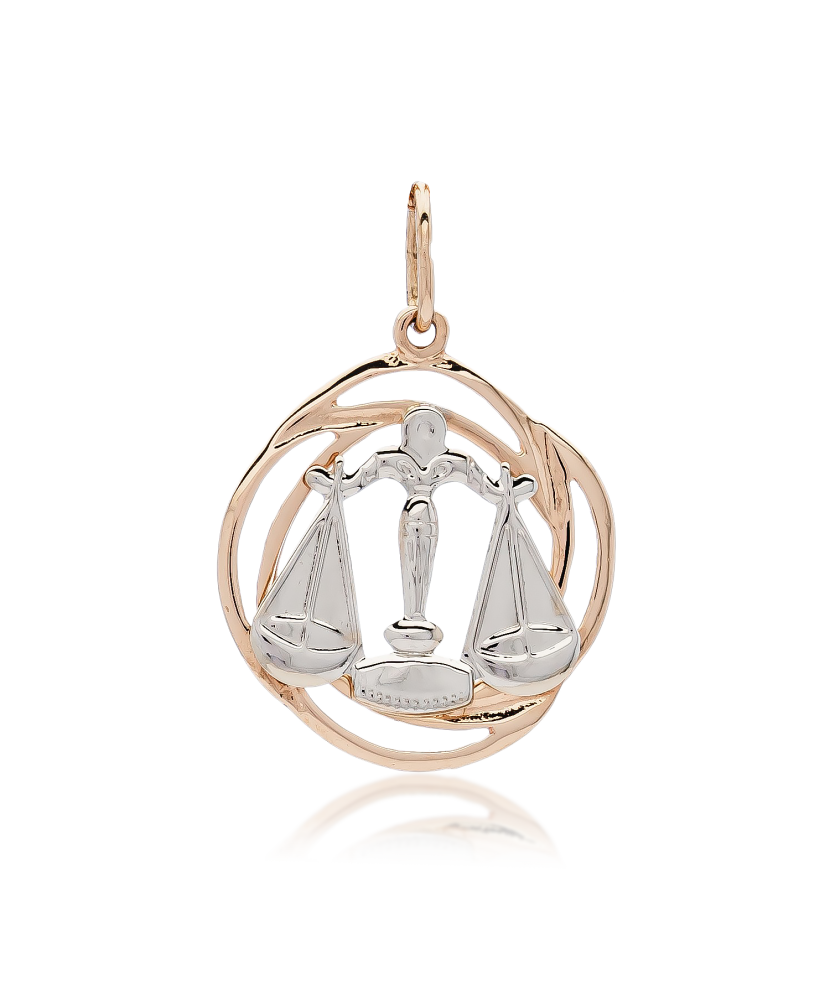 Gold pendant "Libra " Gold pendant "Libra "