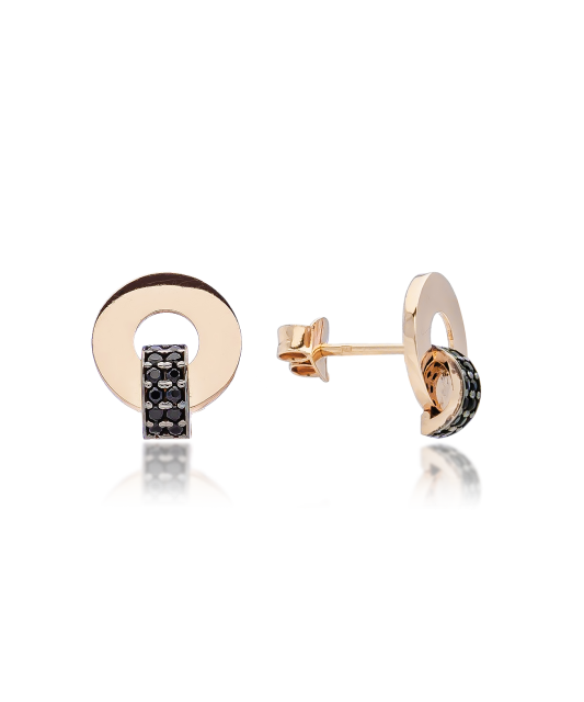 Золотые серьги с цирконами