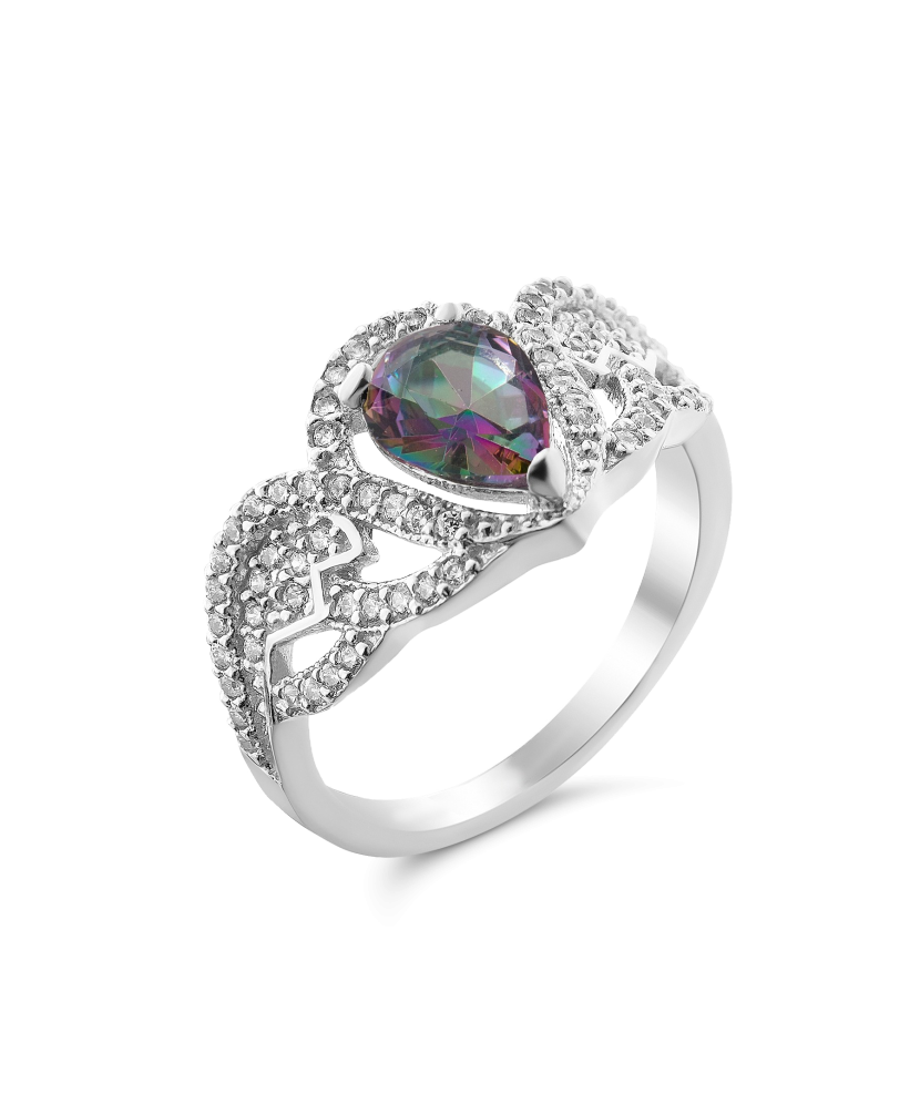 Sterling silver ring with zircons Sterling silver ring with zircons