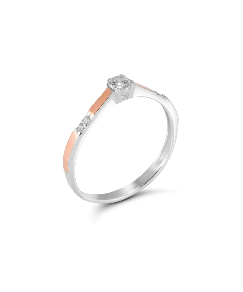 Gold plated Sterling silver ring with zircons Gold plated Sterling silver ring with zircons