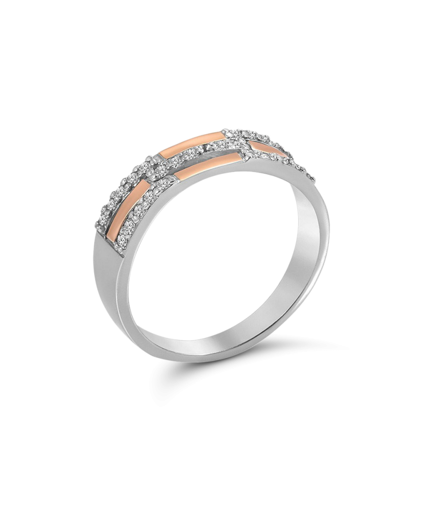 Кольцо из позолоченного серебра с цирконами Кольцо из позолоченного серебра с цирконами