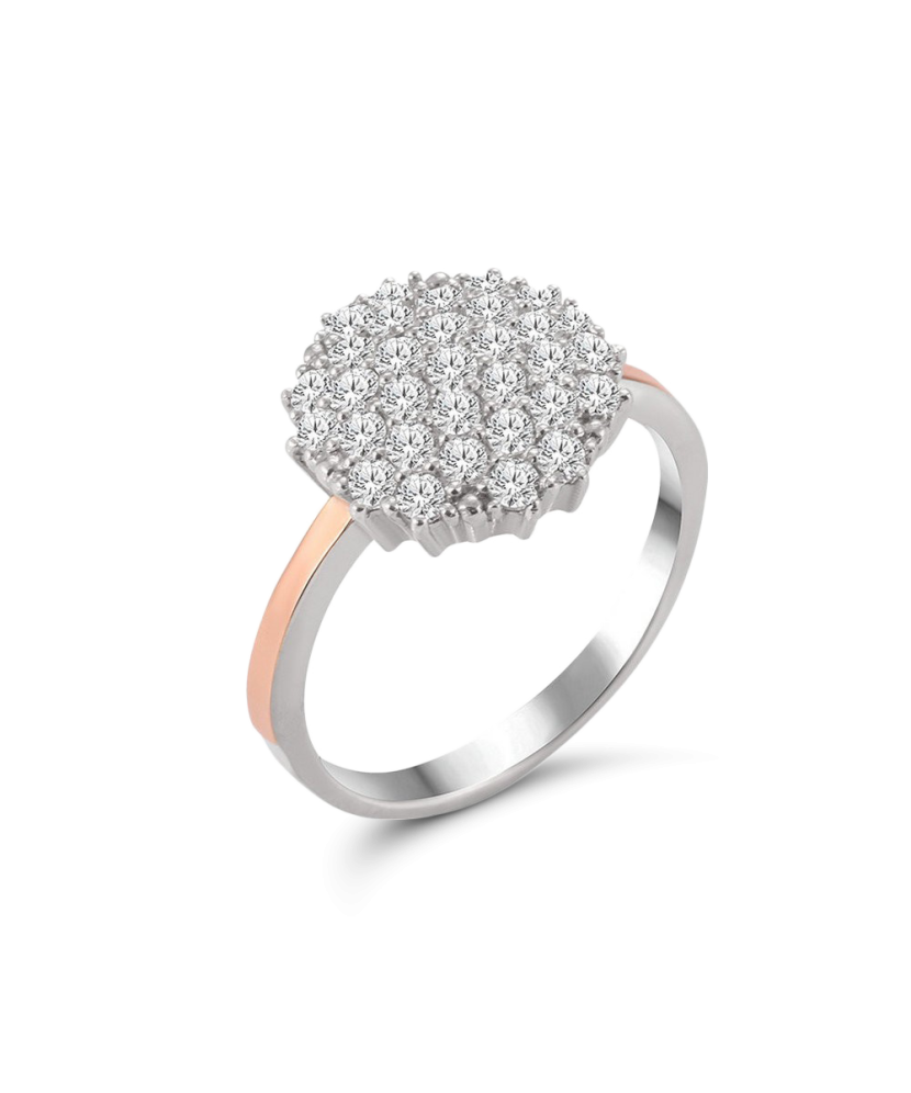 Кольцо из позолоченного серебра с цирконами Кольцо из позолоченного серебра с цирконами