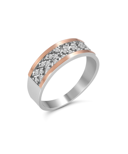 Gold plated Sterling silver ring with zircons