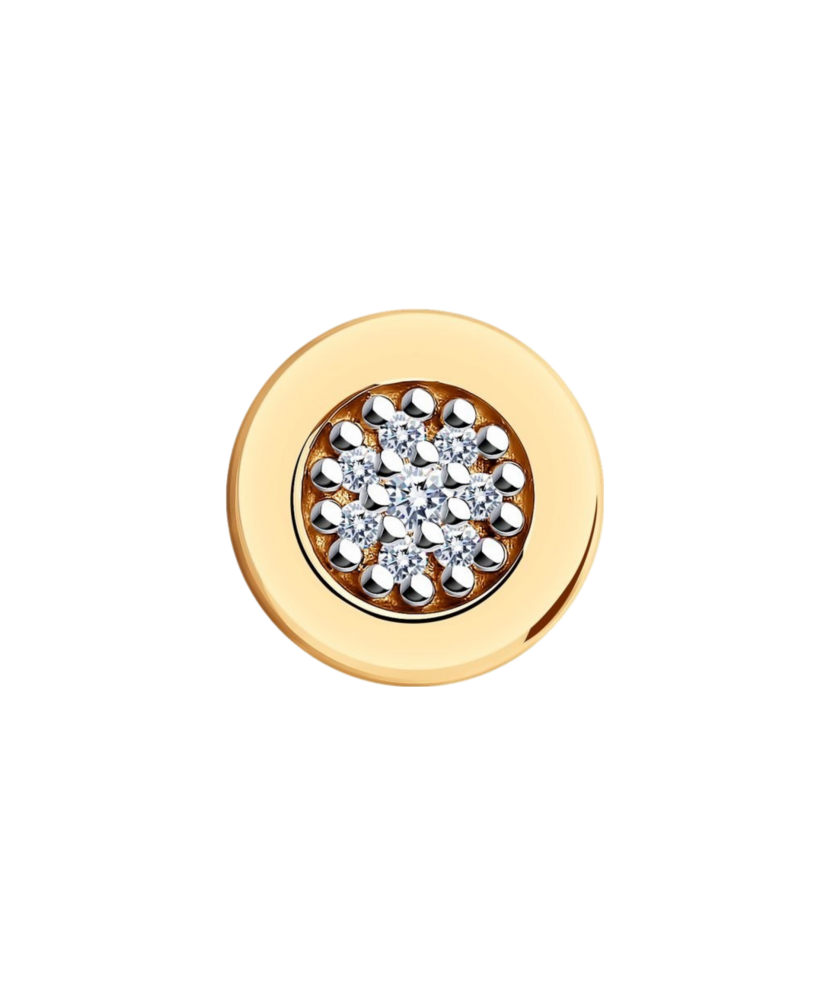 Gold pendant with zircons