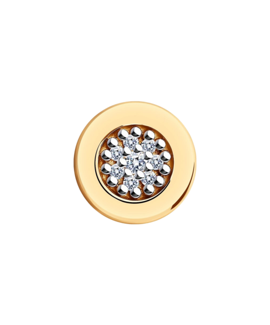 Gold pendant with zircons