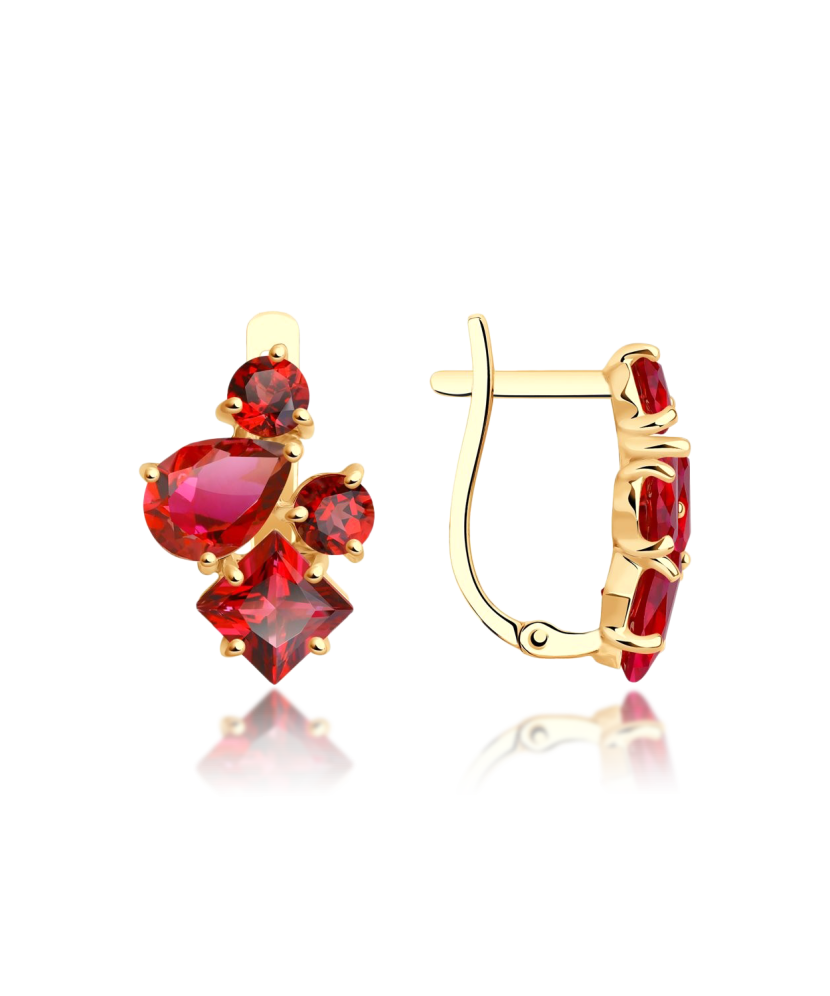 Золотые серьги с топазами Золотые серьги с топазами