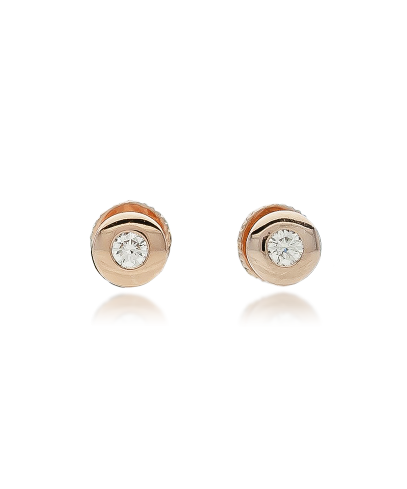 Золотые серьги с бриллиантом Золотые серьги с бриллиантом