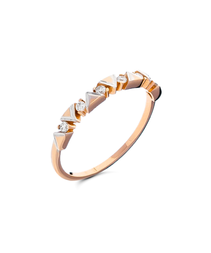 Gold ring with zircons Gold ring with zircons