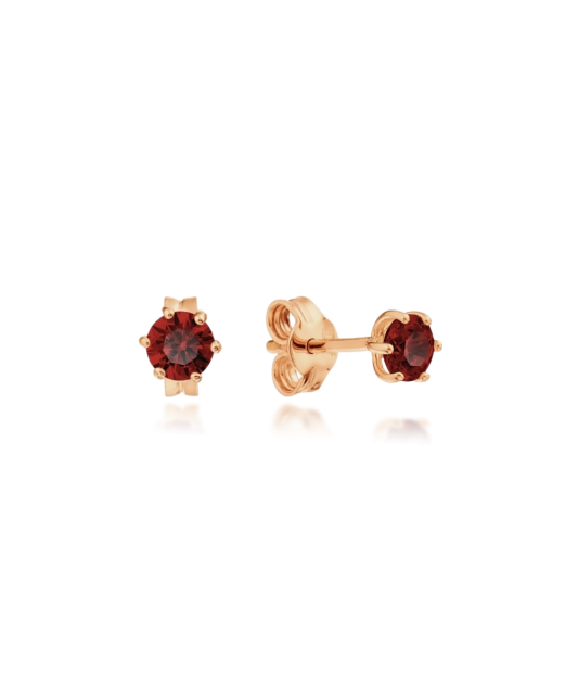 Gold earrings with zircons