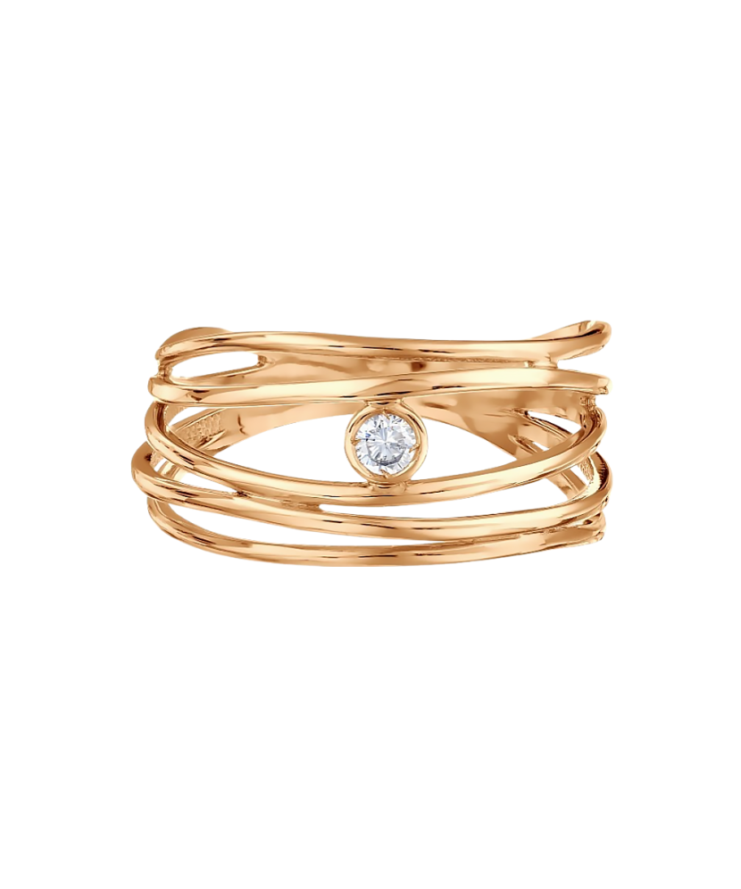 Золотое кольцо с цирконом