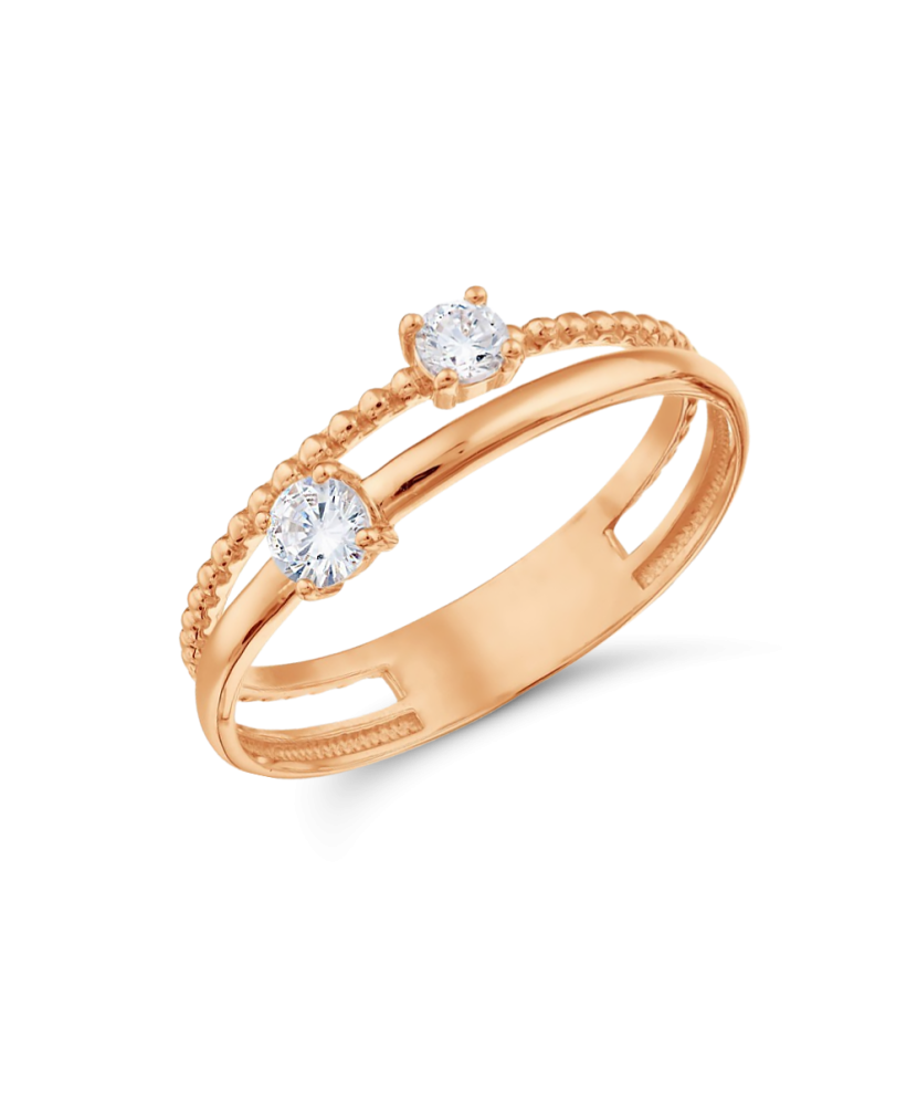 Золотое кольцо с цирконами Золотое кольцо с цирконами