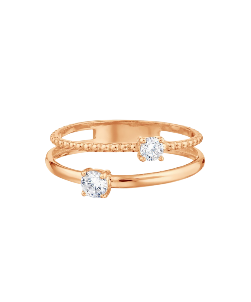 Золотое кольцо с цирконами Золотое кольцо с цирконами