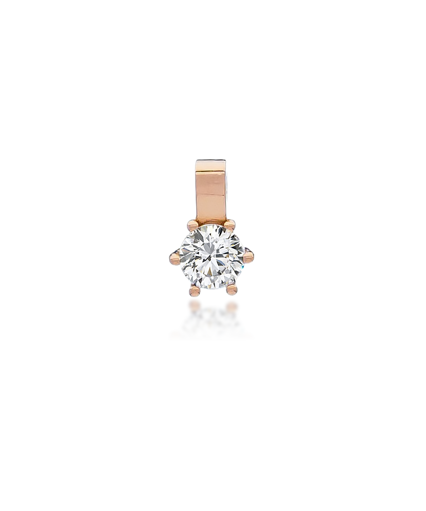 Gold pendant with zirconium