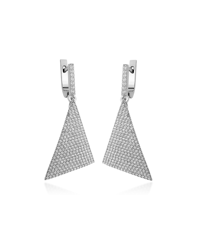 Серьги из серебра с цирконами Серьги из серебра с цирконами