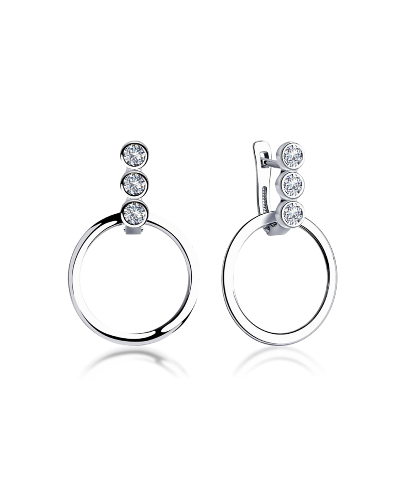 Sterling silver earrings with zircons