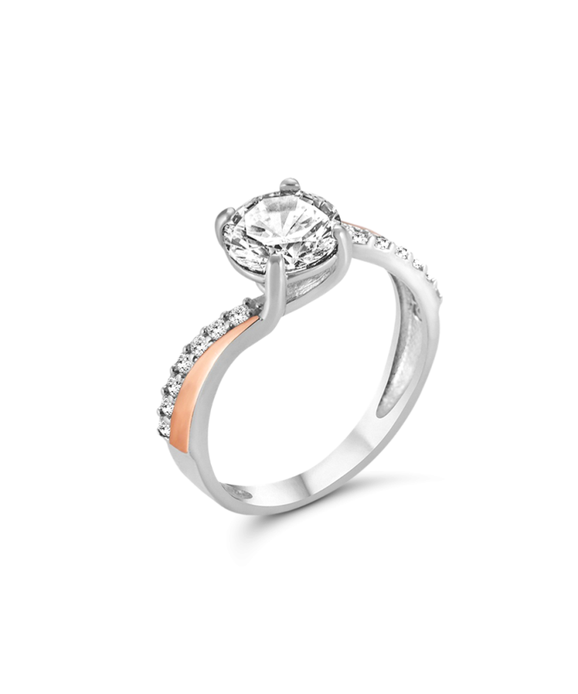 Кольцо из позолоченного серебра с цирконами Кольцо из позолоченного серебра с цирконами