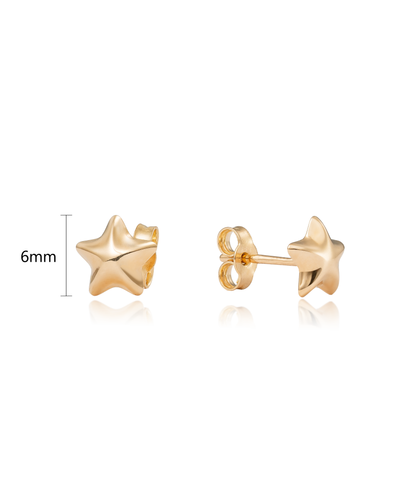 Gold earrings "star"