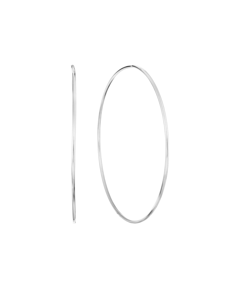 Серьги из серебра конго (кольца) 90мм