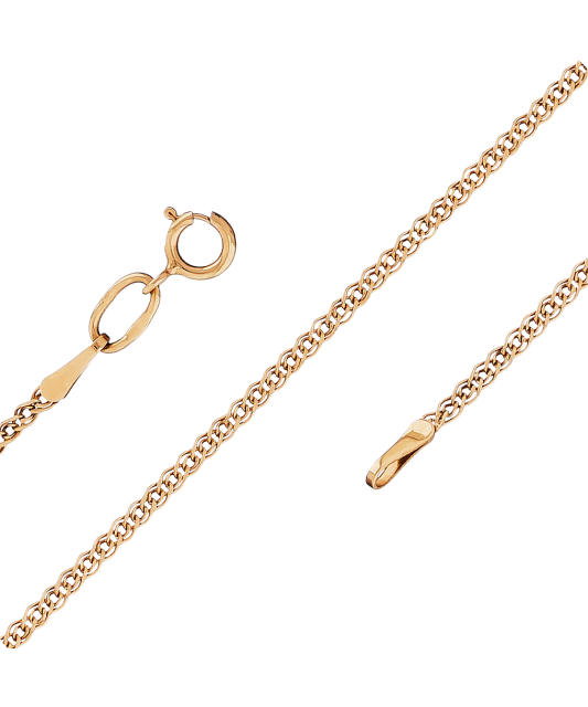 Золотая цельная цепочка "Mona Liza" 1.7mm