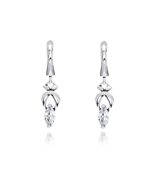 Sterling silver earrings with zirconium