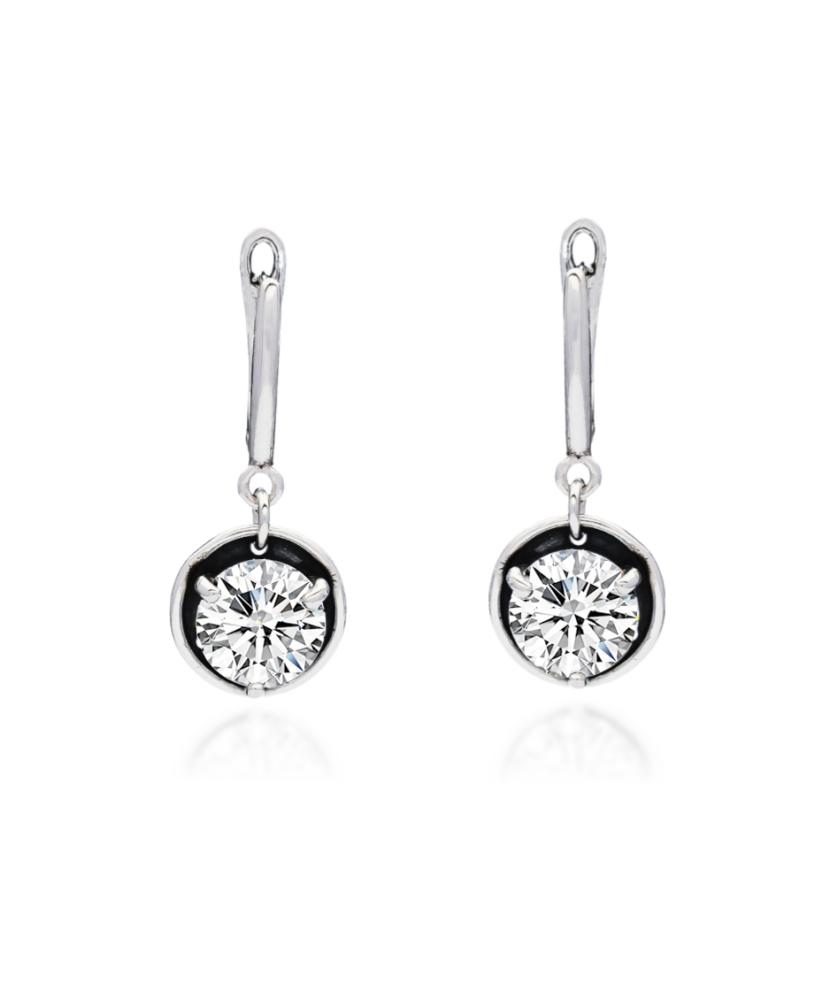 Sterling silver earrings with zirconium Sterling silver earrings with zirconium