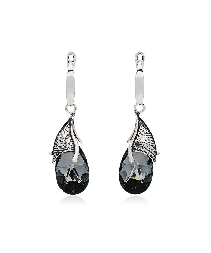 Sterling silver earrings with crystal Sterling silver earrings with crystal