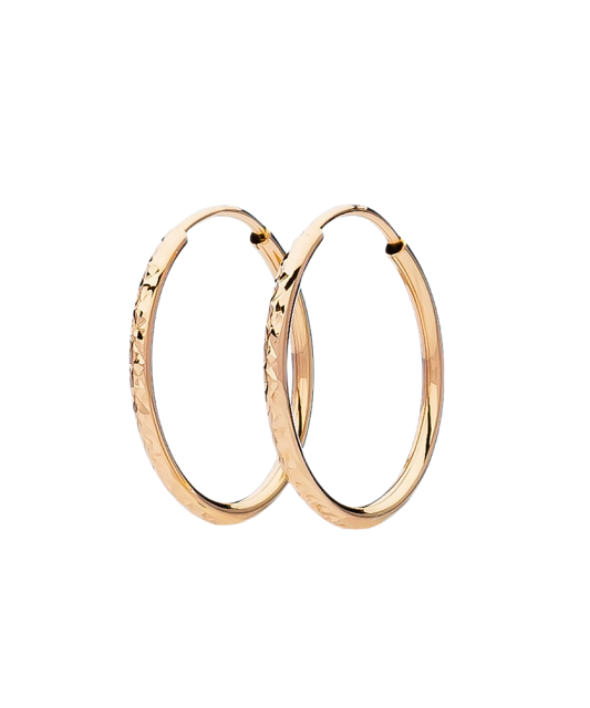Gold hoop earrings 30mm