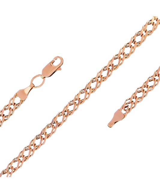 Gold bracelet "Rombo" 4.3mm