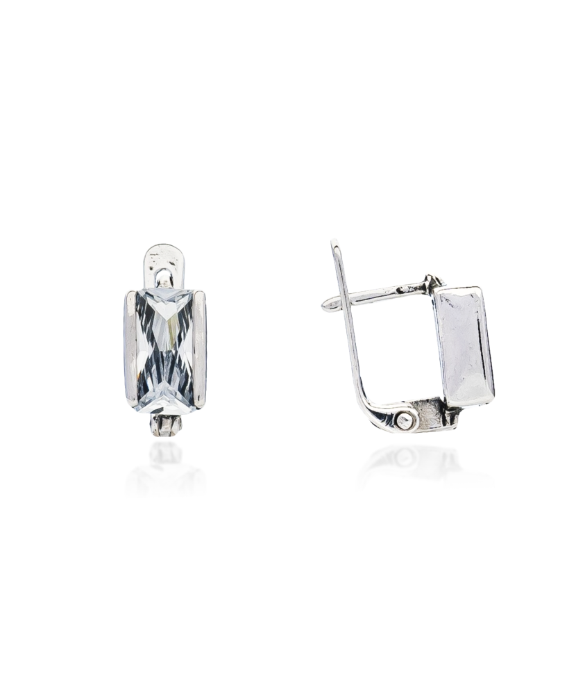 Sterling silver earrings with zirconium Sterling silver earrings with zirconium