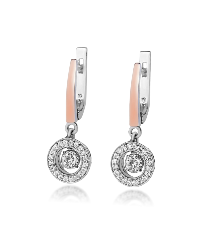 Sterling silver earrings with zirconium gold plated