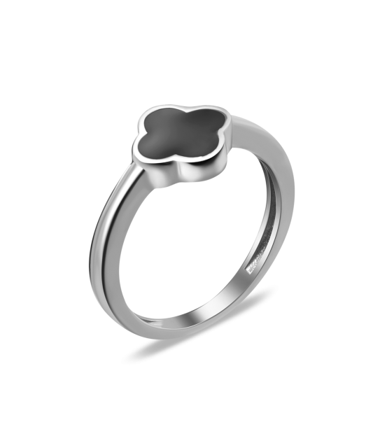 Sterling silver ring with enamel