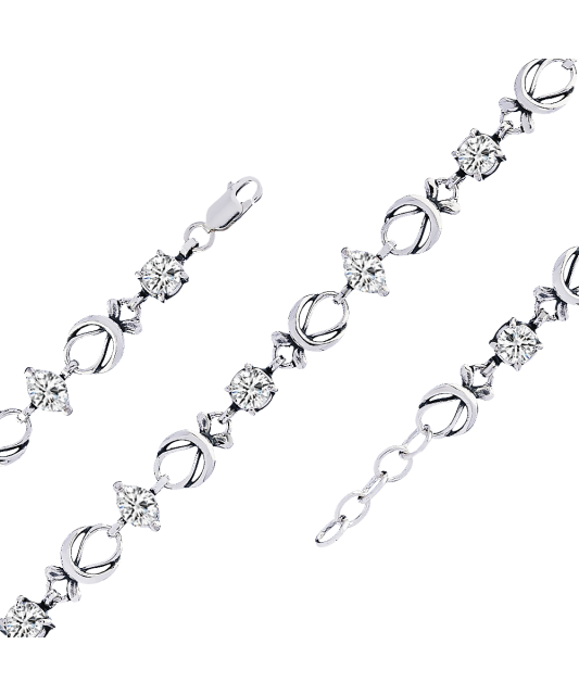 Sterling Silver bracelet with zircons