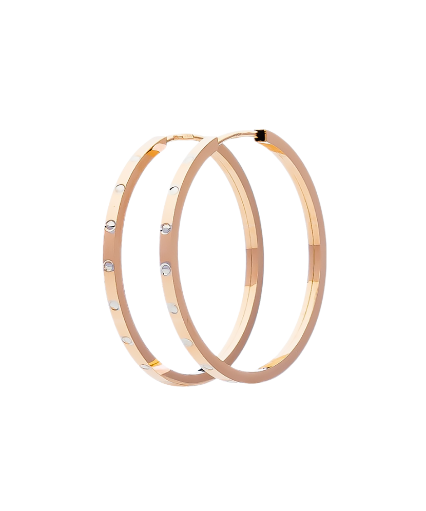 Gold hoop earrings 40mm