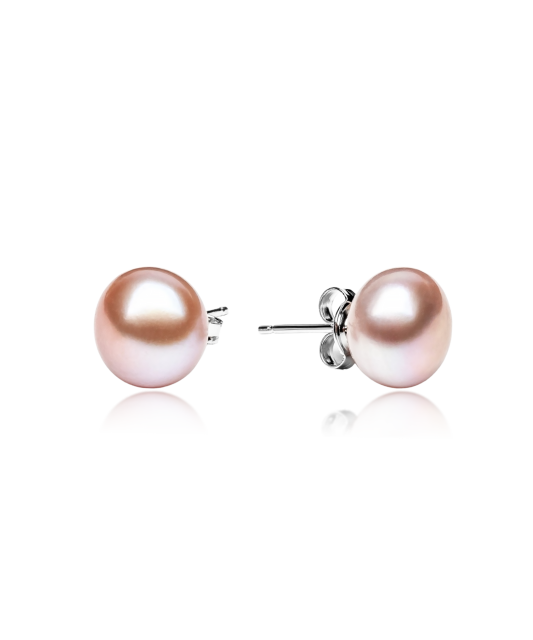 Серьги из серебра с натуральным жемчугом