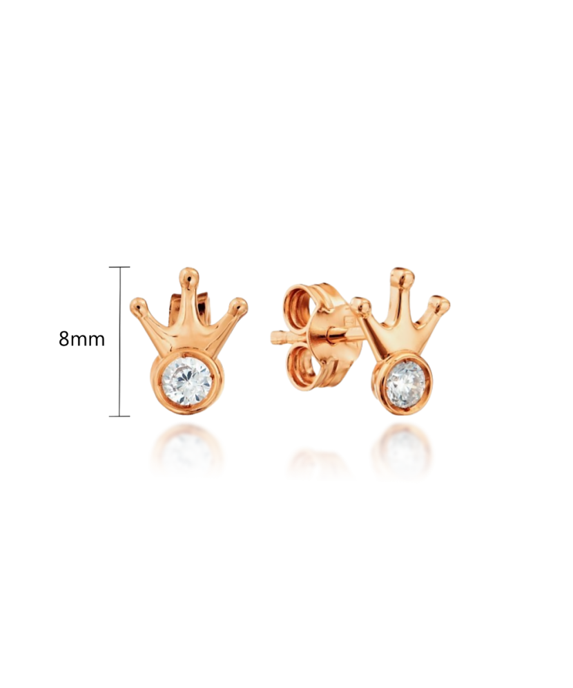 Gold earrings with zirconium Gold earrings with zirconium