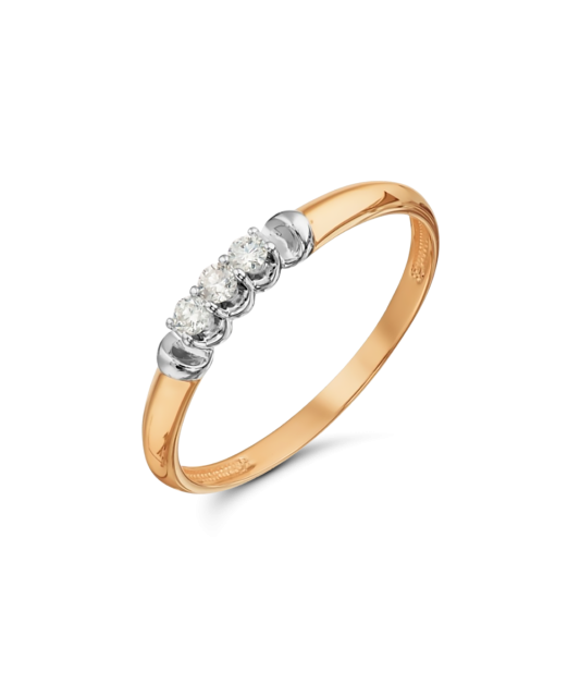 Gold ring with diamonds