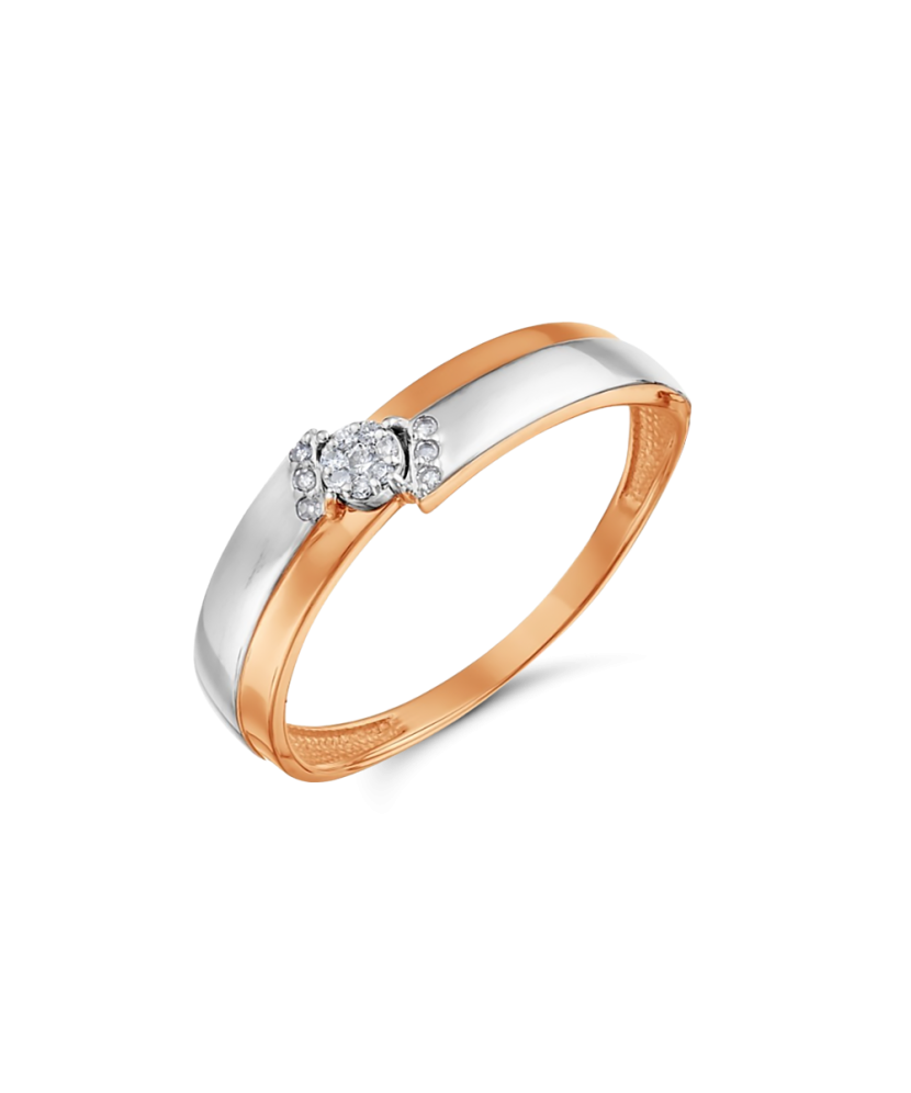 Gold ring with diamonds