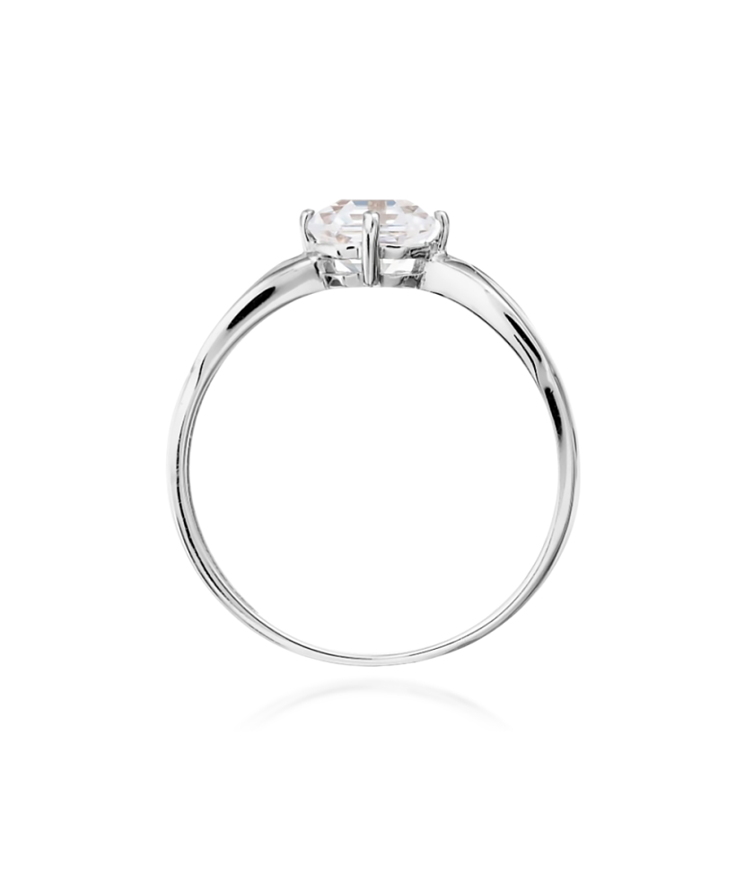 White gold ring with zircons White gold ring with zircons