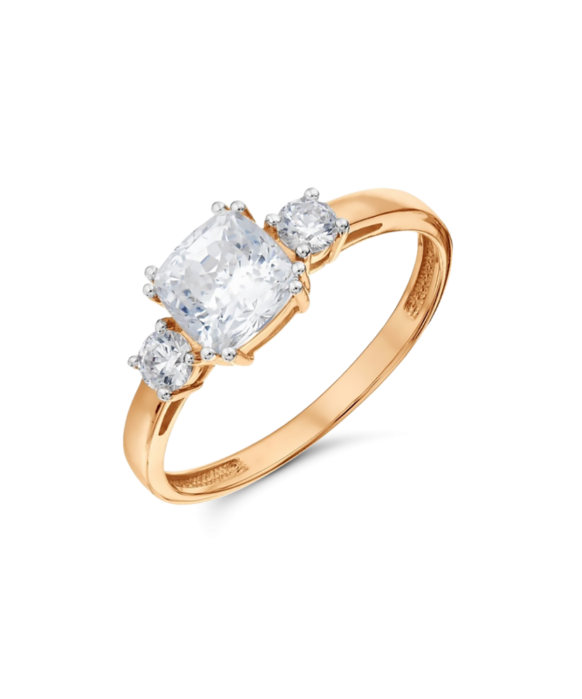 Gold ring with zircons Gold ring with zircons