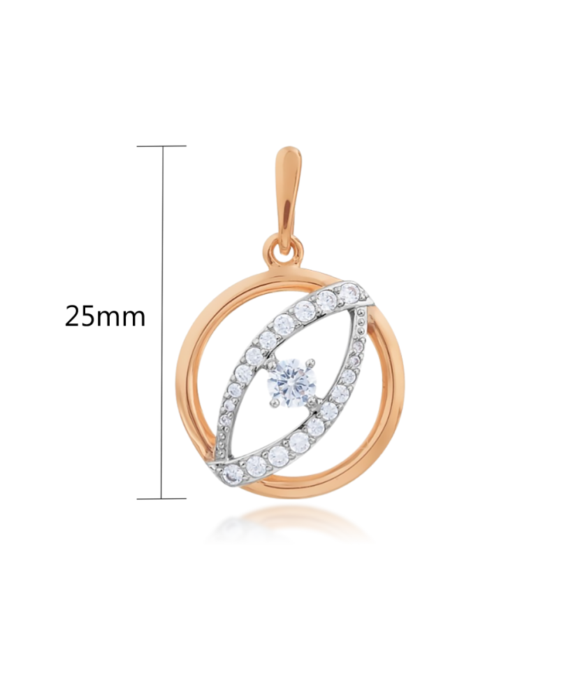 Gold pendant with zircons
