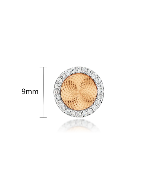 Gold pendant with zircons