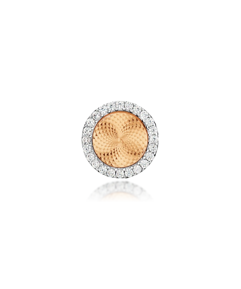 Gold pendant with zircons