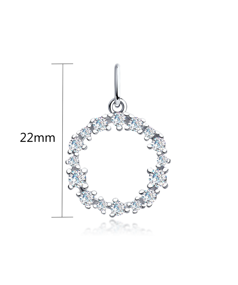 Серебряная подвеска с цирконами