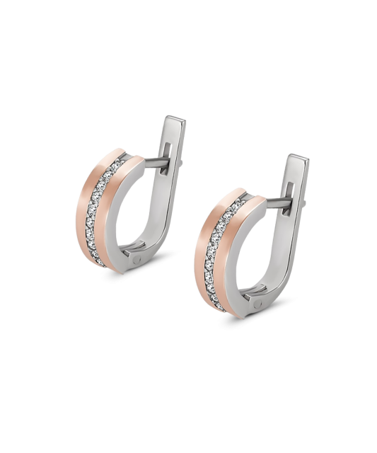 Позолоченные серьги из серебра с цирконами