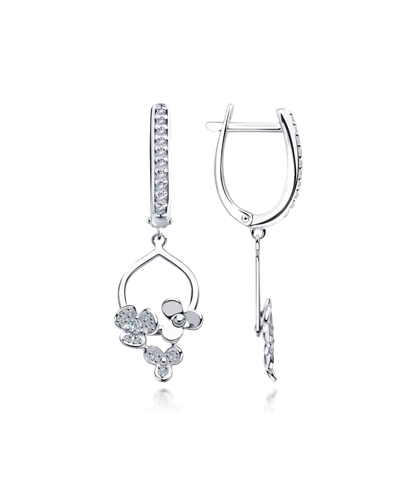 Sterling silver earrings with zircons Sterling silver earrings with zircons