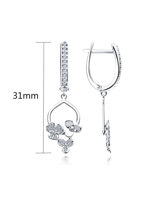 Sterling silver earrings with zircons