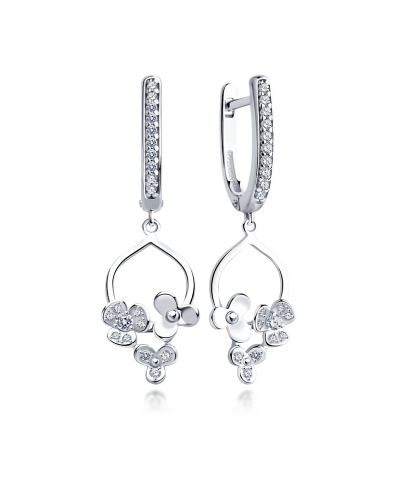 Sterling silver earrings with zircons Sterling silver earrings with zircons